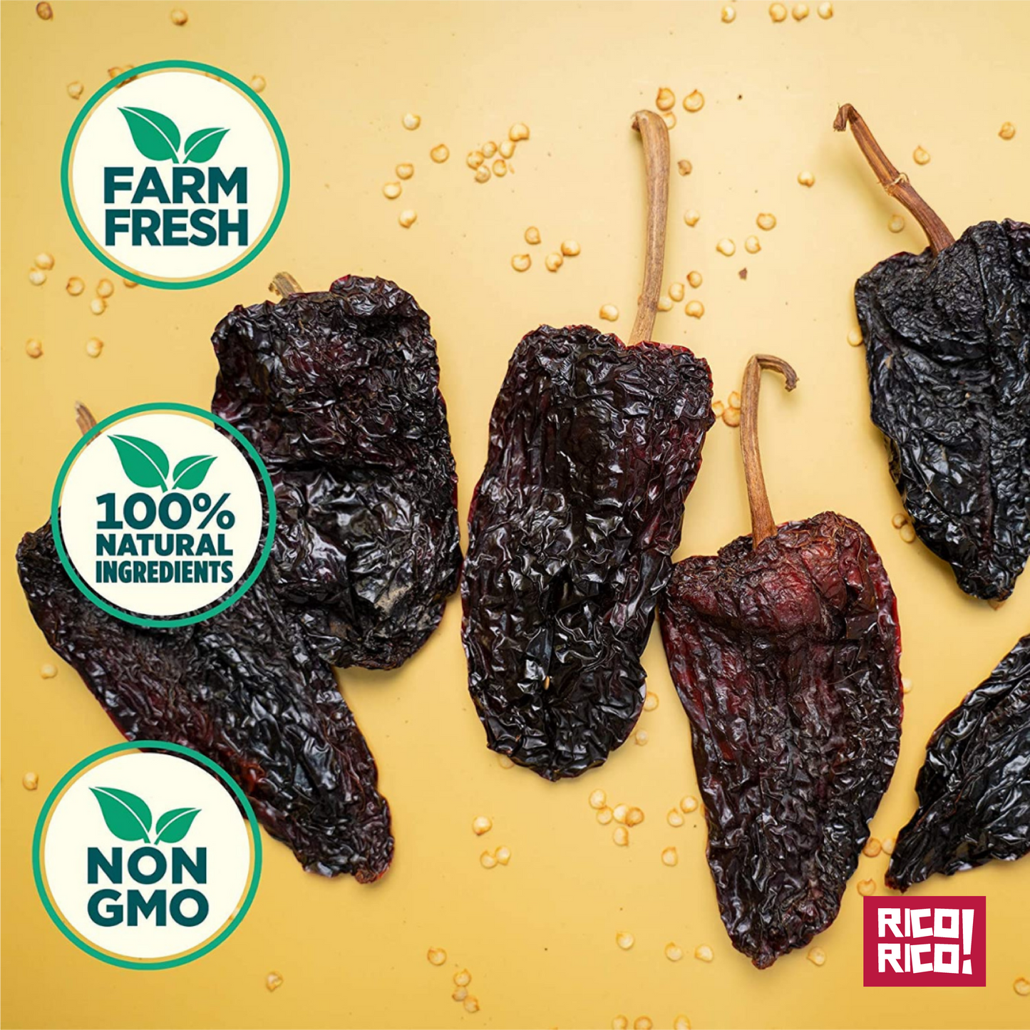 Dried Mexican Chiles 6-Pack – Ancho, Arbol, Guajillo, Pasilla, Morita & Cascabel