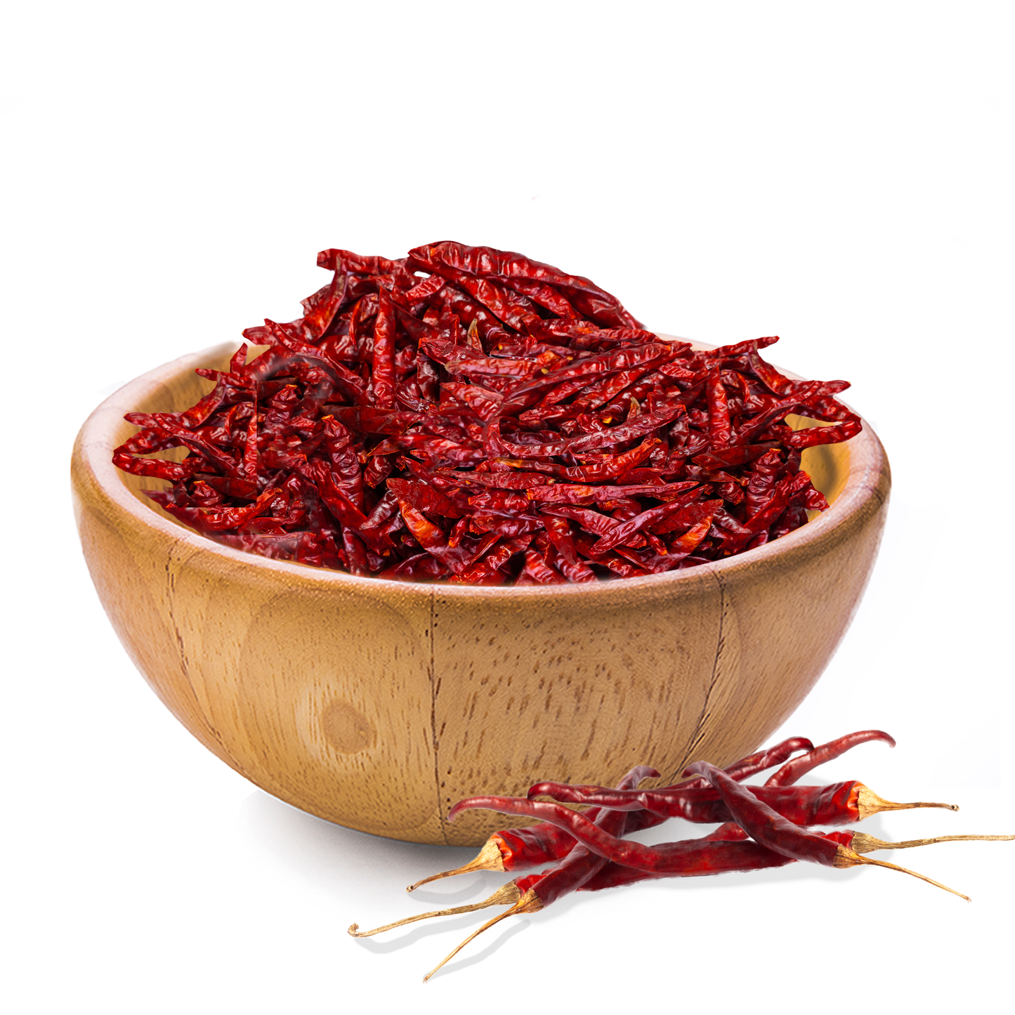 Fiery red chile de árbol – dried whole peppers in bulk bag