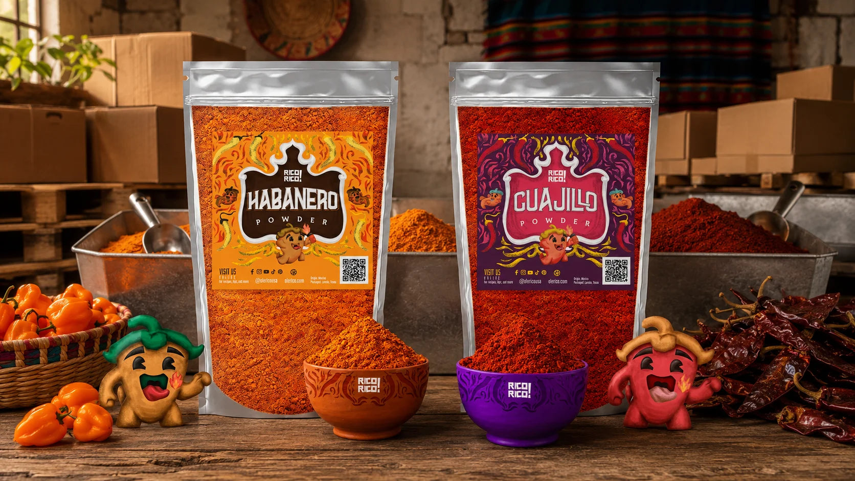 Bulk Chile Powders Background