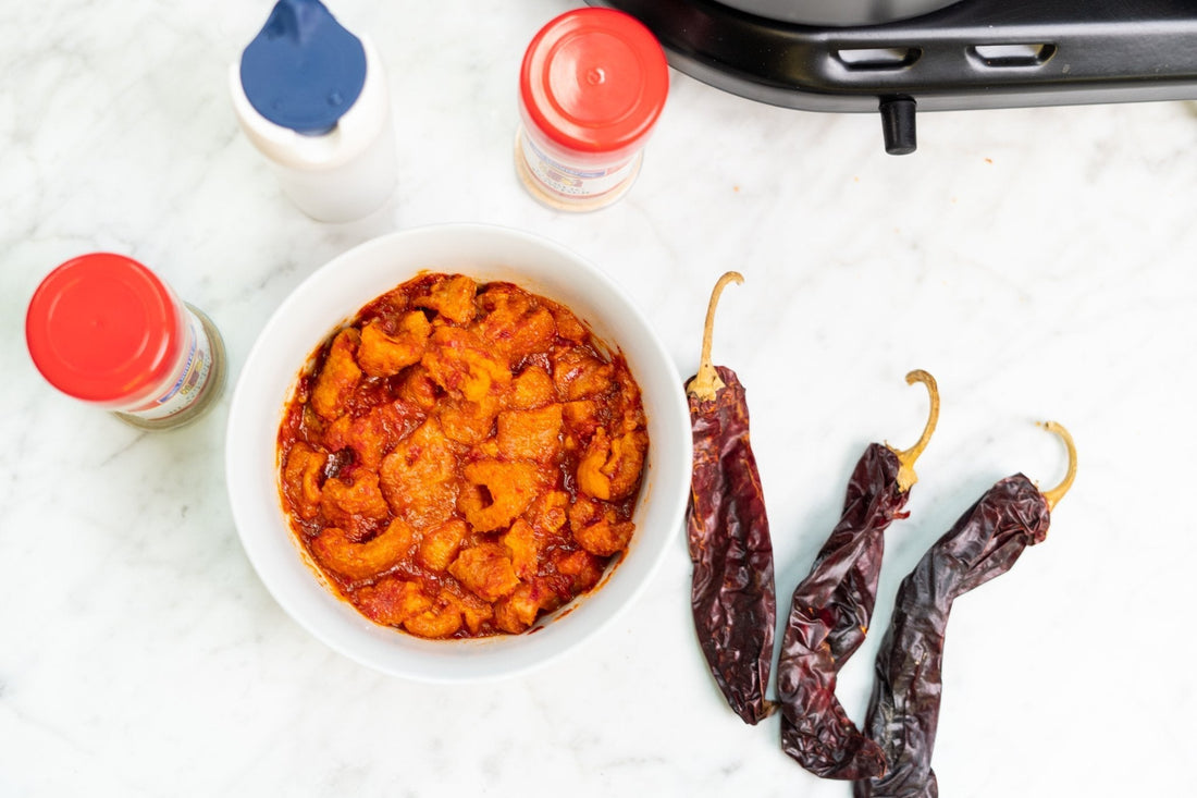 Chicharrones in Red Guajillo Salsa | Ole Rico