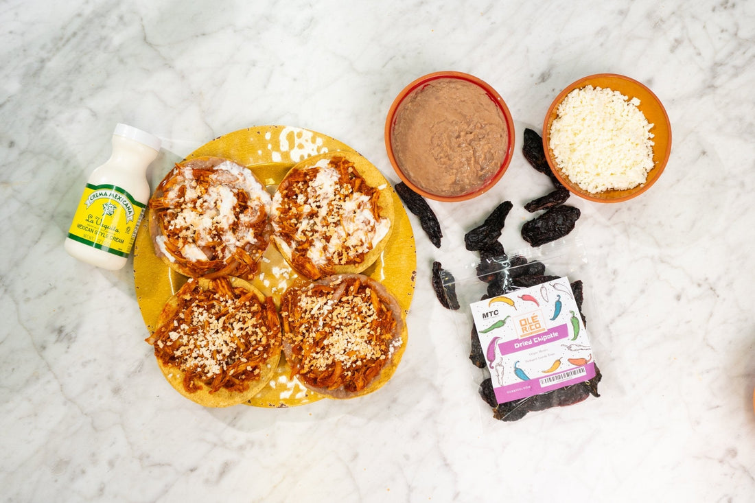 Mexican Chicken Tinga Tostadas Recipe | Ole Rico