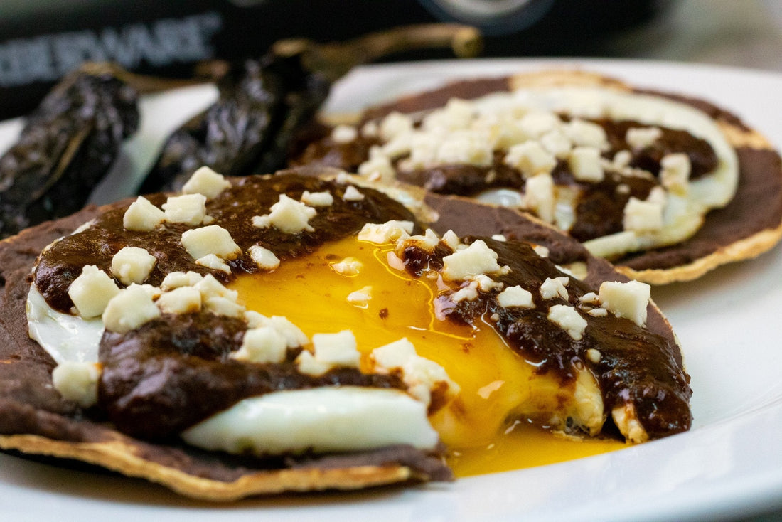 Sunny Side Up But Add A Aittle Bit Of Spice - Huevos Rancheros With Chile Pasilla Sauce | Ole Rico