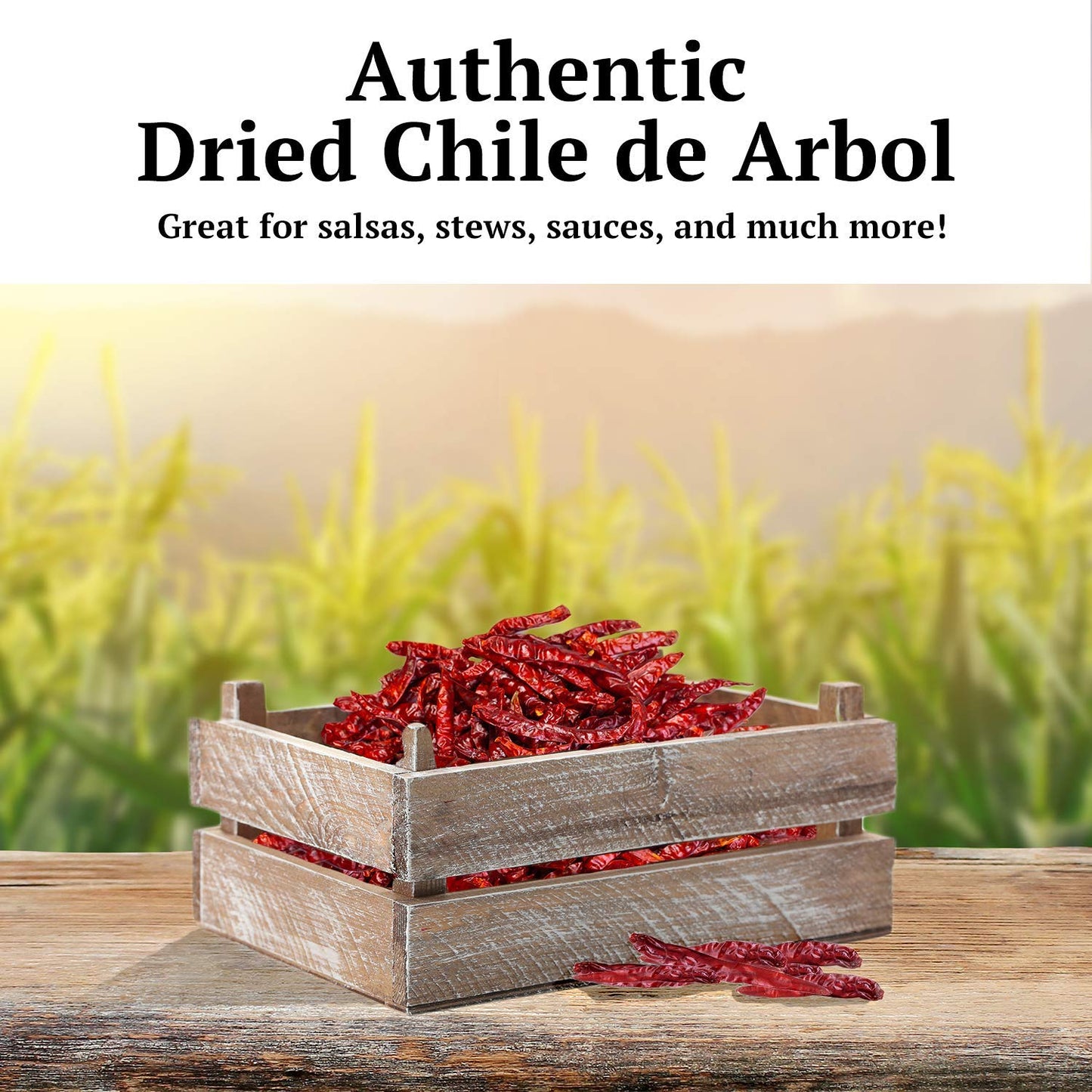 Dried Chile de Arbol Peppers - Whole