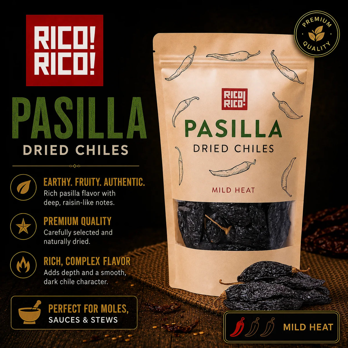 Pasilla Dried Chiles – Mild & Rich Mexican Chile Negro from Oaxaca