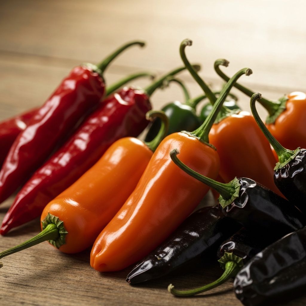 Dried Mexican Chiles Background