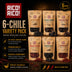 Dried Mexican Chiles 6-Pack – Ancho, Arbol, Guajillo, Pasilla, Morita & Cascabel thumbnail