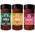 Pasilla, Ancho, and Guajillo chili powder bottles by Rico Rico, authentic Mexican dried chili spice set thumbnail