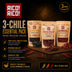 Dried Mexican Chiles 3-Pack – Ancho, Guajillo & Arbol Peppers thumbnail